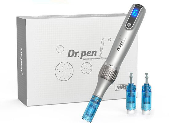 6 Snelheden Voor commerciële huishoudelijke Micro Derma Pen met titanium roestvrij en automatische stopfunctie